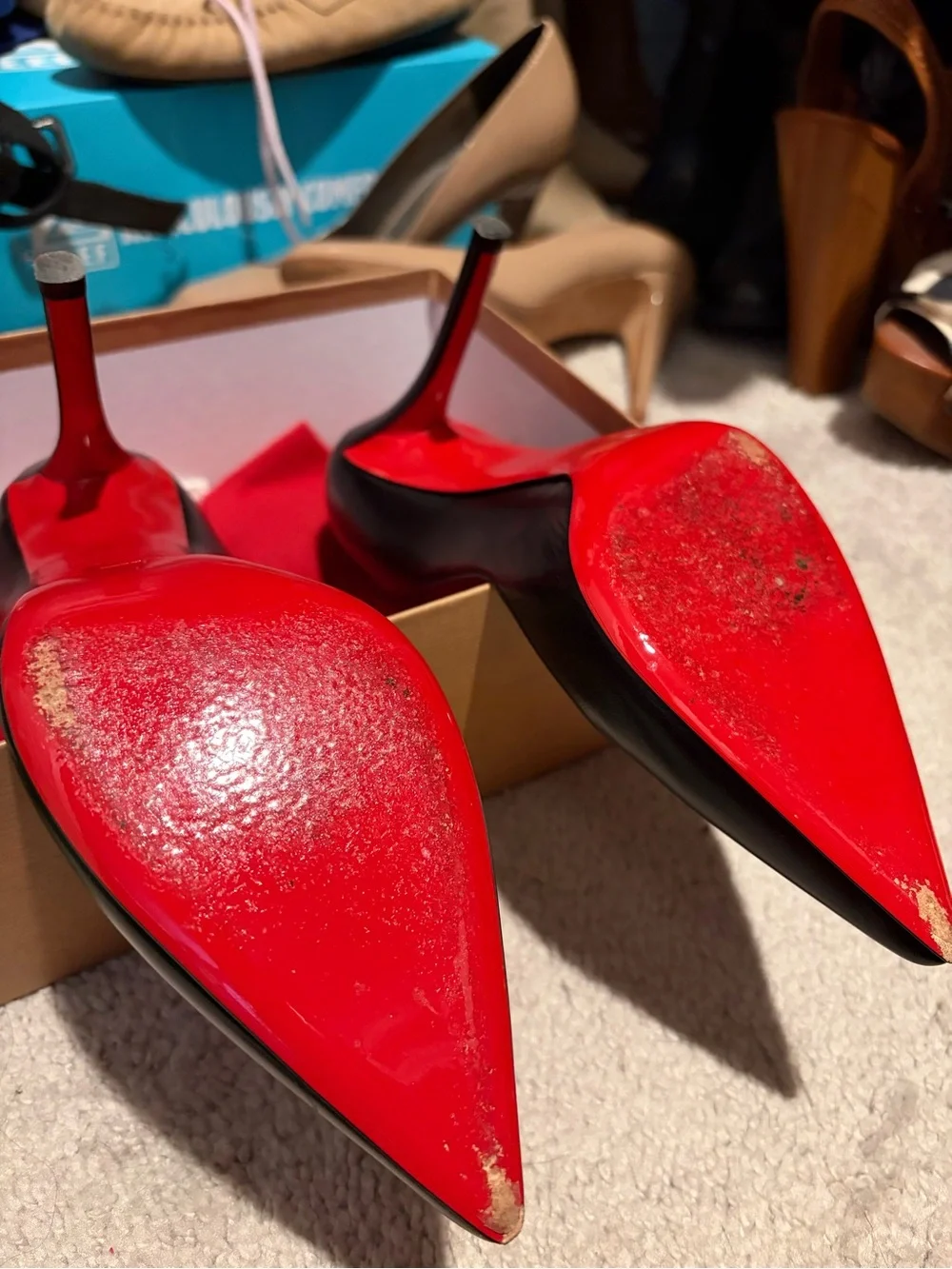 Christian Louboutin Black Pointed-Toe Leather Stiletto Pumps